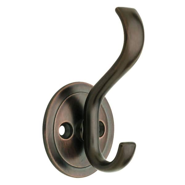 Wrought Iron Double Hat or Coat Hook 5 inch