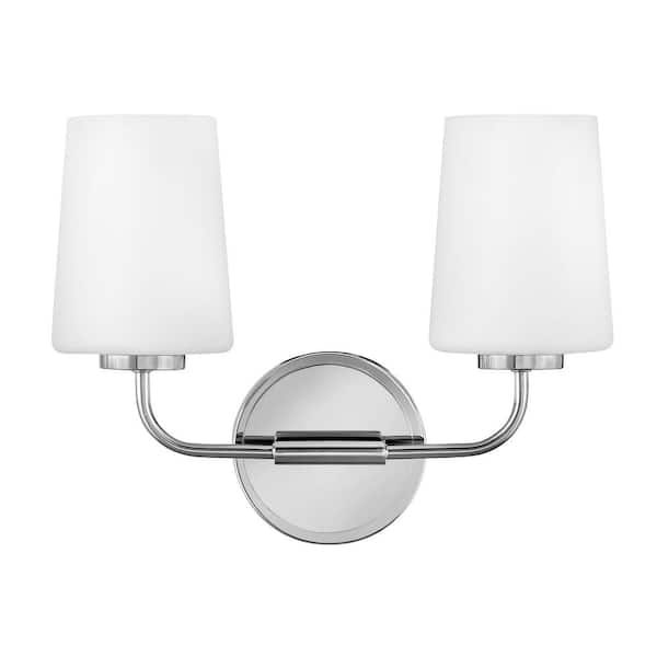 Kline 14.25 in. 2 Light Chrome Vanity Light