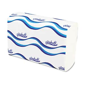 Multi-Fold White 1-Ply Paper Towels 9 1/5 x 9 2/5 (250 Sheets Per Pack, 16 Packs per Carton)