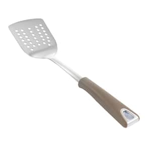 Stainless Steel Slotted Turner in Grey