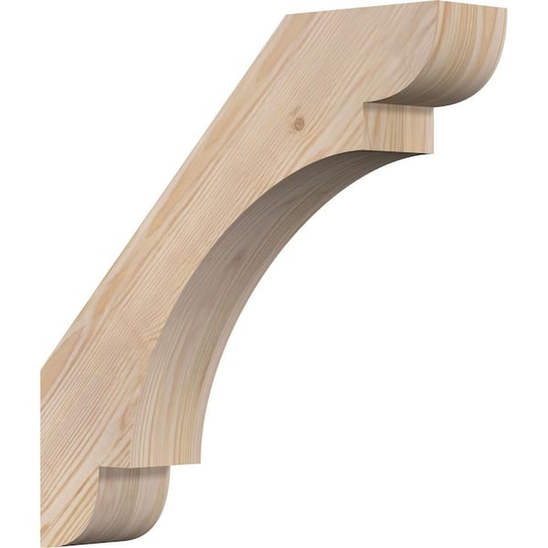 Ekena Millwork 3 1/2"W x 18"D x 18"H Olympic Smooth Knee Brace, Douglas Fir