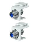 Twist-On F-Connector in White (2-Pack)
