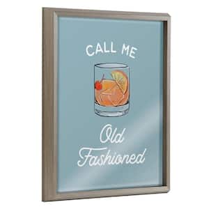 Blake Call Me Old Fashioned Blue by The Creative Bunch Studio Framed Printed Glass Food Wall Art 20 in. x 16 in.