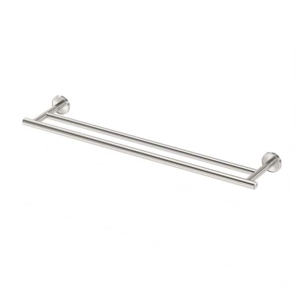 Gatco Sky 24 in. Wall Mounted Double Towel Bar in Satin Nickel