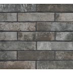 Capella Charcoal Brick 2-1/3 in. x 10 in. Matte Porcelain Floor and Wall Tile (5.15 sq. ft./Case)