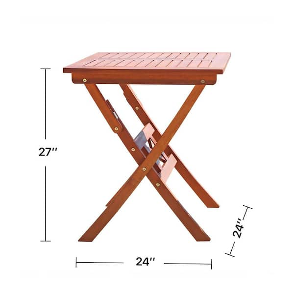 square folding bistro table