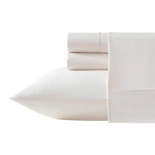 VW Solid 4-Piece Pink Pearl Egyptian Cotton Percale King Sheet Set