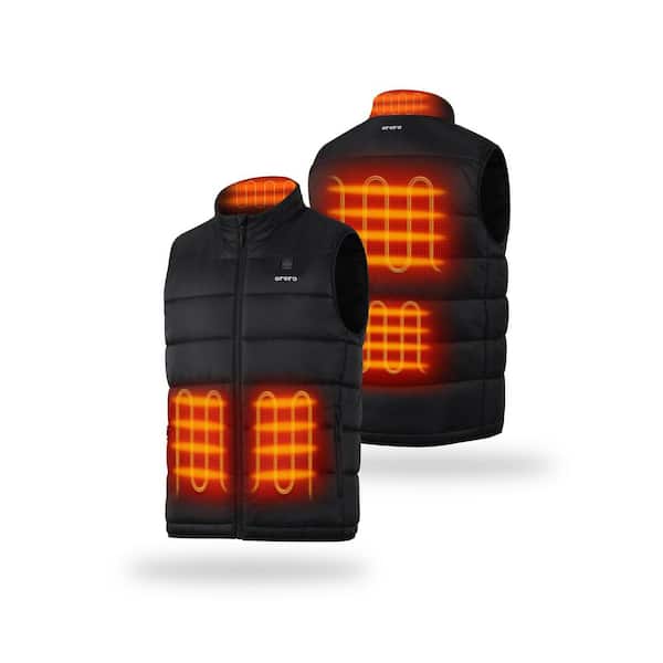 Men's XXX-Large Black 7.38-Volt Lithium-Ion Classic Evo 5-Zone Heated Vest with (1) 4.8 Ah Battery