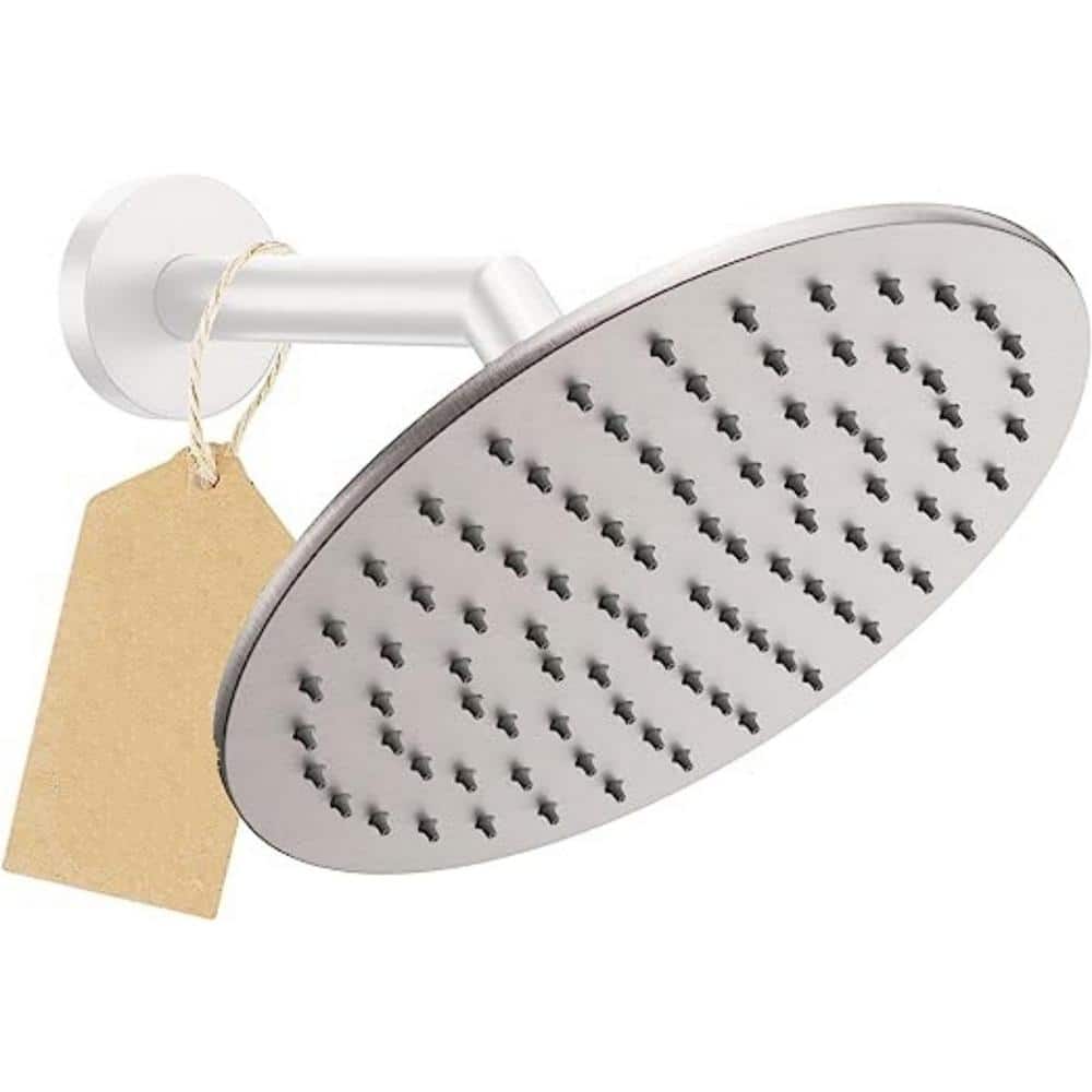 High Flow Shower Head 1-Spray Patterns with 2.5 GPM 8 in. Wall Mount Rain F