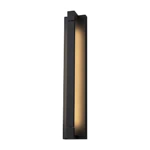 Noah 23.6 in. 1-Light Black Linear Dimmable LED Wall Sconce