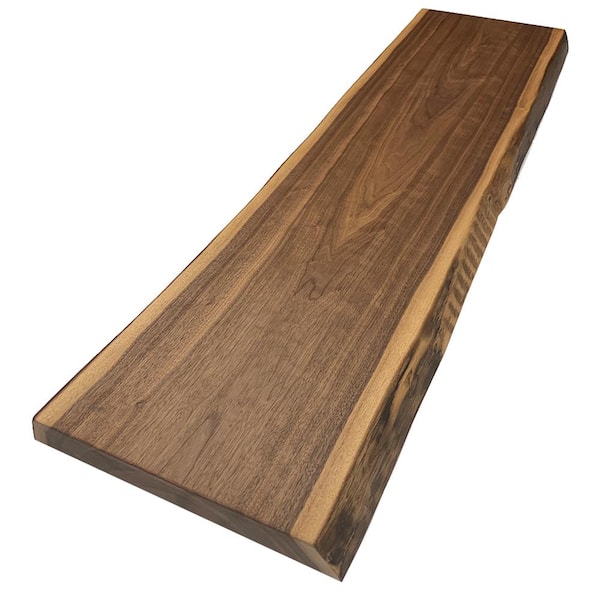 Walnut Live Edge Sawn Board, Wood Slab Coffee Table Home Depot