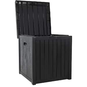 51 Gal. Square Black Resin Deck Box with Handles
