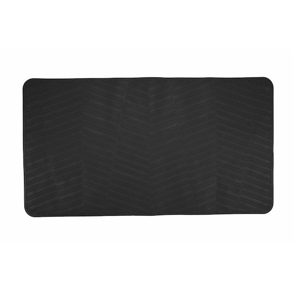 m MODA at home enterprises ltd. JOVE TUB MAT TPE 26.5 in.  X 14.5 in.  BLACK