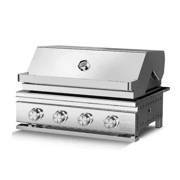 4-Burner Built-In Gas Grill in Stainless Steel