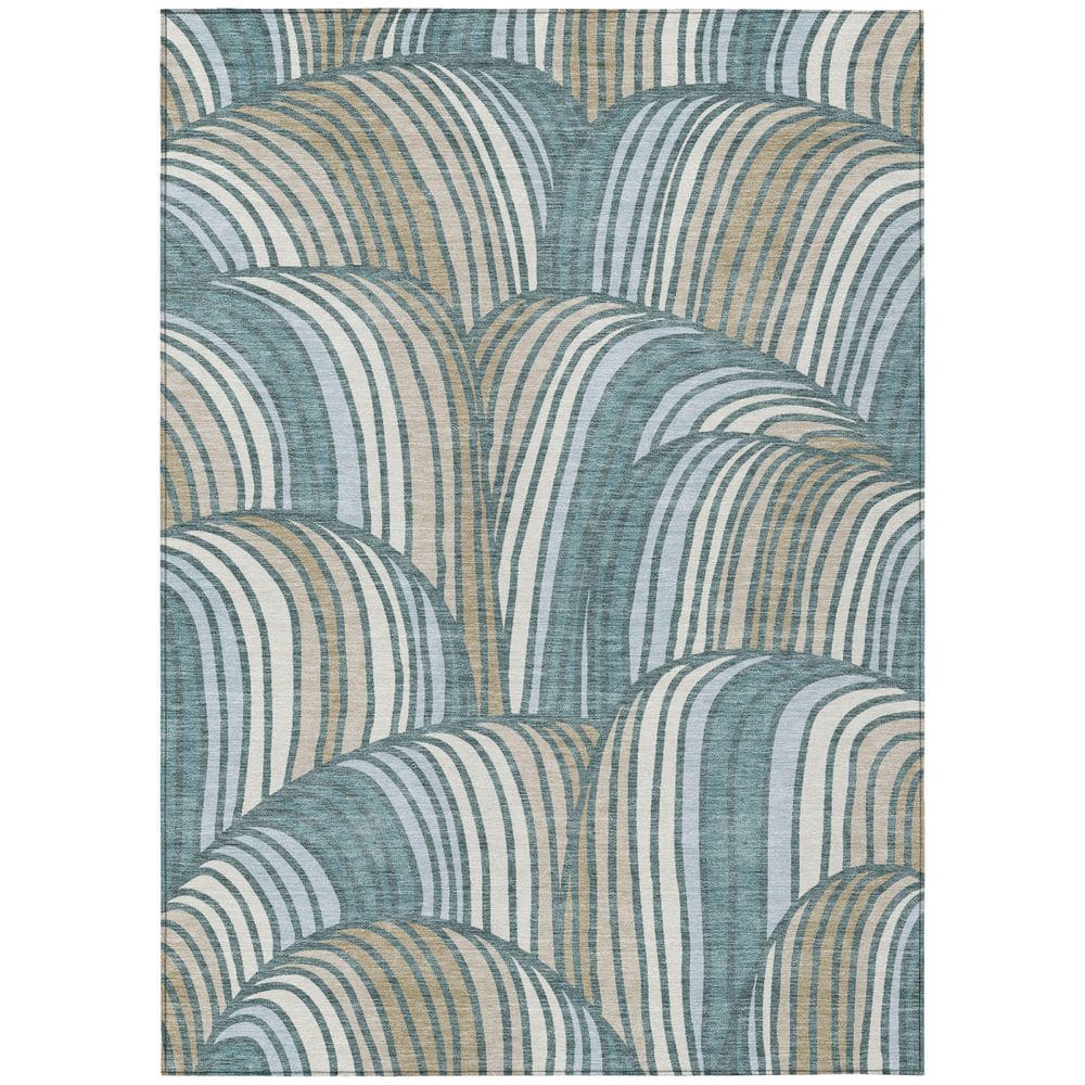 Chantille Machine Washable Indoor/Outdoor Abstract ACN2546 Teal 10 ft. x 14 ft. Area Rug price history on PriceWatchPro