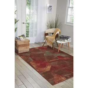Somerset Multicolor doormat 2 ft. x 3 ft. Abstract Contemporary Area Rug