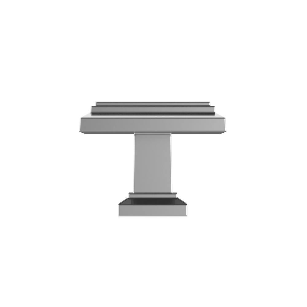 Polished Chrome Square Cabinet Knob with Mounting Hardware