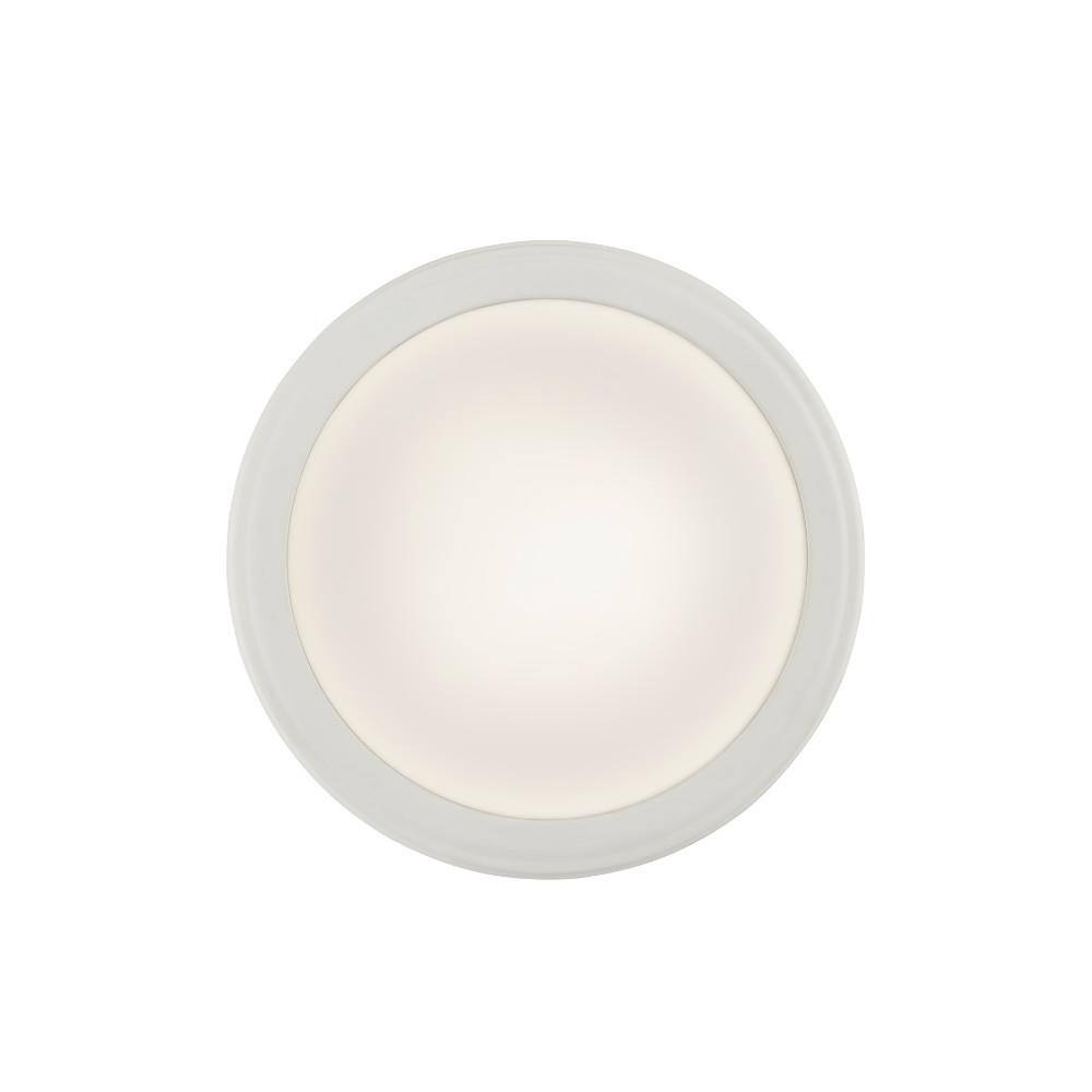 White Polycarbonate LED Bathroom Exhaust Fan with Humidity Sensor