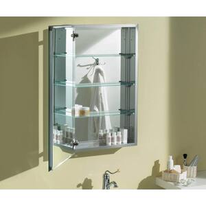 SV1830 18 in. x 30 in. Recessed or Surface Mount Medicine Cabinet in Single View Beveled Mirror