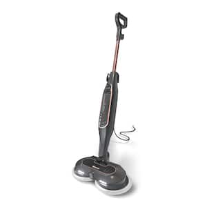 Corded Steam and Scrub Mop Cleaner for Hardwood, Laminate, Tile and Hard Surfaces in Black w/Steam Blasting Technology