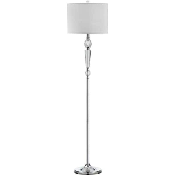 Riga Buffet Lamp in Crystal with Linen Shade - Avenue Design Canada