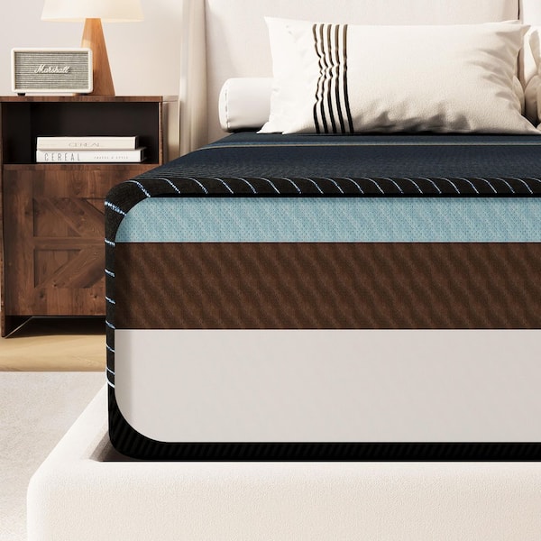 Crystli Queen Size Medium Firm Gel Memory Foam 14 in. Bed-in-a-Box