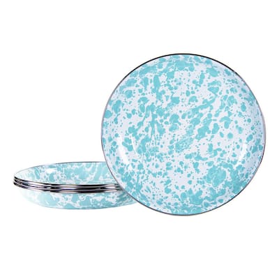 10 in. Sea Glass Enamelware Pasta Plate Set of 4