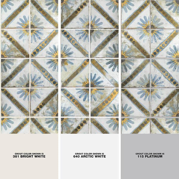 Merola Tile - Kings Marrakech Blue 17-5/8 in. x 17-5/8 in. Ceramic Floor and Wall Tile (10.95 sq. ft./Case)