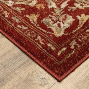 Jayson Red/Gold 10 ft. x 13 ft. Oriental Area Rug