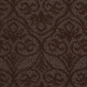 Perfectly Posh - Buckeye - Brown 43 oz. Nylon Pattern Installed Carpet