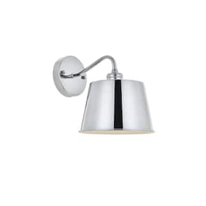 Timeless Home Nala 7.9 in. W x 8.7 in. H 1-Light Chrome Wall Sconce