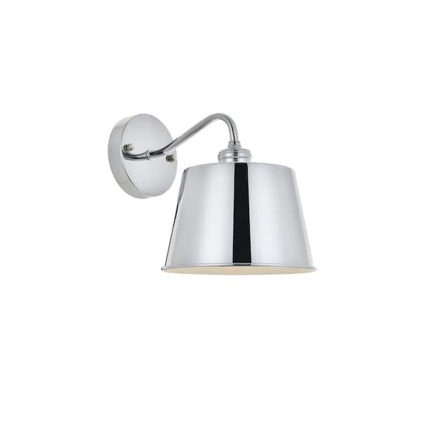 Unbranded Timeless Home Nala 7.9 in. W x 8.7 in. H 1-Light Chrome Wall Sconce
