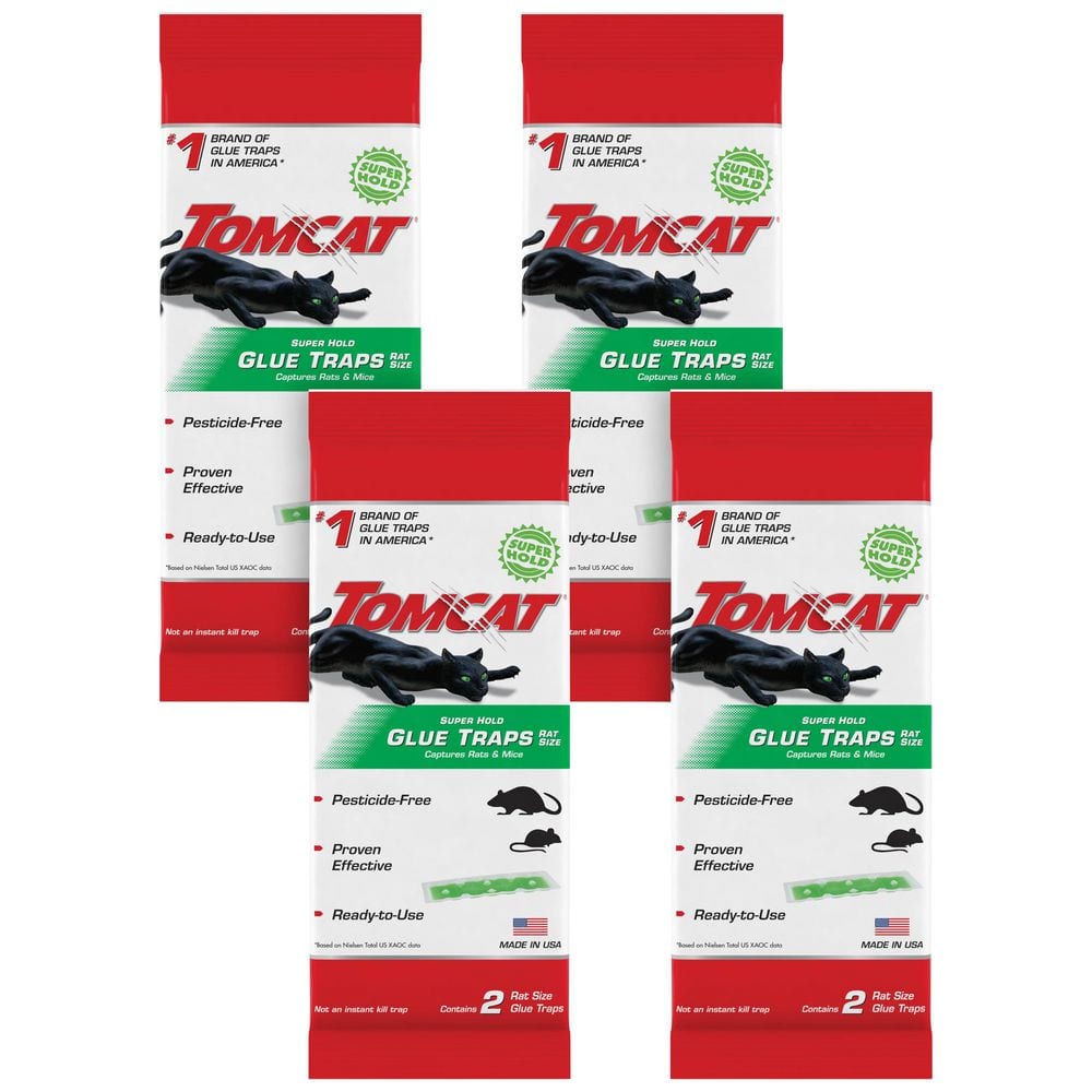 TOMCAT Super Hold Glue Traps Rat Size, Ready-to-Use Rat, Mouse, Snake ...