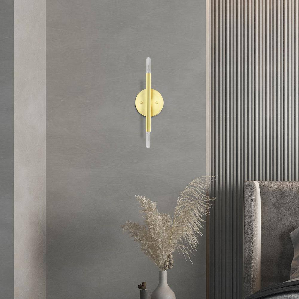 Copenhagen Mid-Century Modern Brass and Bronze 2-Light Wall Sconce