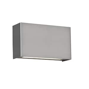Blok 12 in. 3000K Satin Nickel LED Vanity Light Bar and Wall Sconce