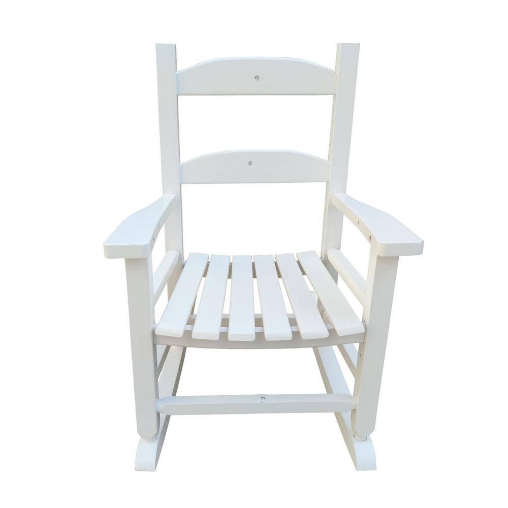 Children's White Rocking Chair - Indoor & Outdoor Use