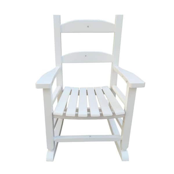 Miscool Anky White Wood Children's Outdoor Rocking Chair