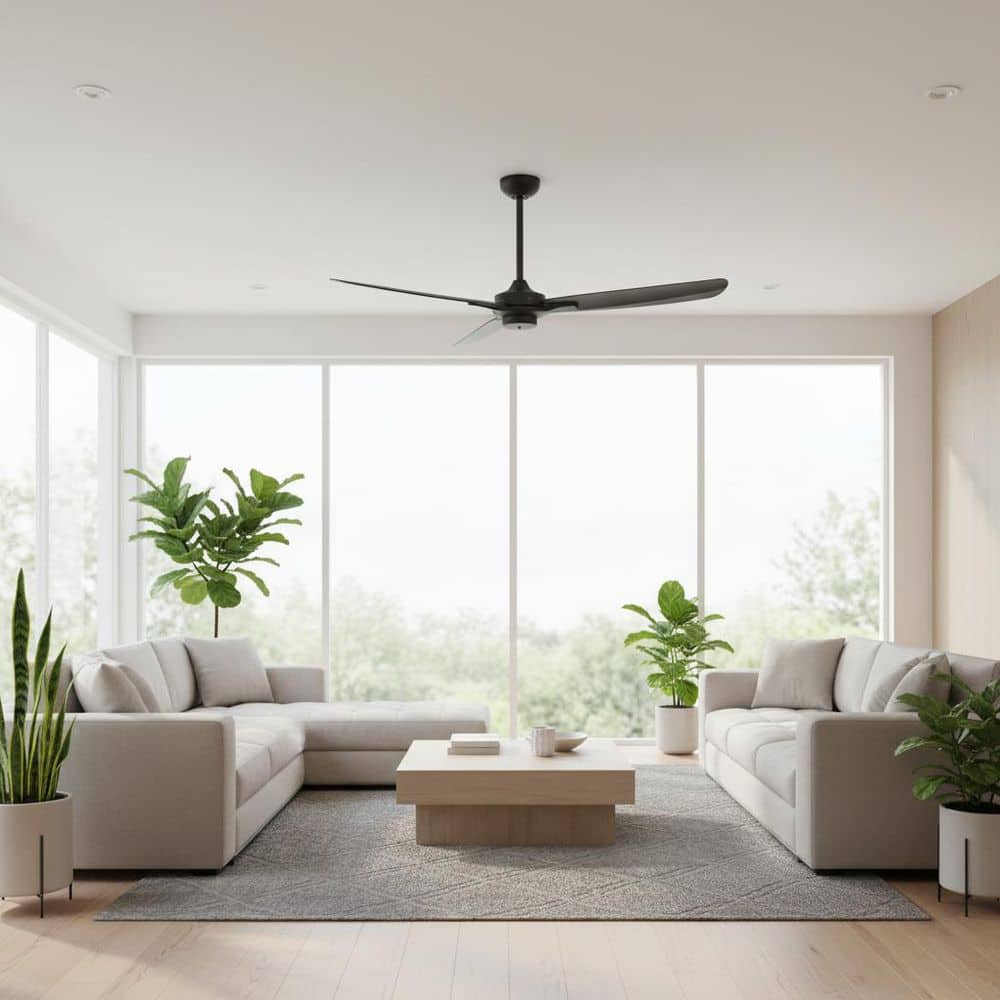 MINKA-AIRE Rudolph 52 in. Indoor Coal Ceiling Fan with Wall