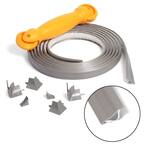 3/4 in. x 10 ft. Gray PVC Self-Adhesive Flexible Caulk Molding, Applicator Tool and Corner and End Caps
