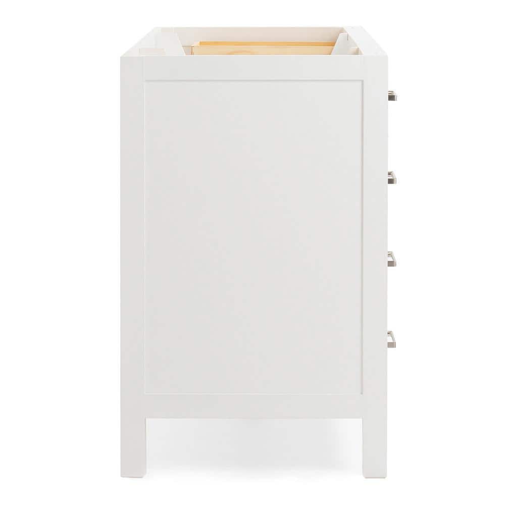 Cambridge 54" White Solid Wood Single Vanity Cabinet
