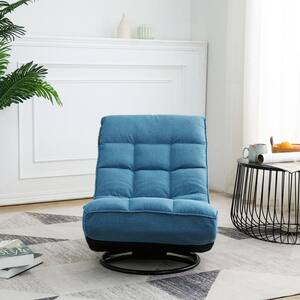 21.56 in. W Armless Cotton-Polyester Modern Straight Sofa in Blue