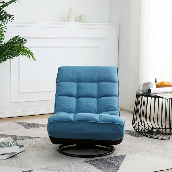 Seafuloy 21.56 in. W Armless Cotton-Polyester Modern Straight Sofa in Blue