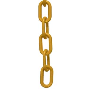 1 in. (#4, 25 mm) x 25 ft. Gold Plastic Chain