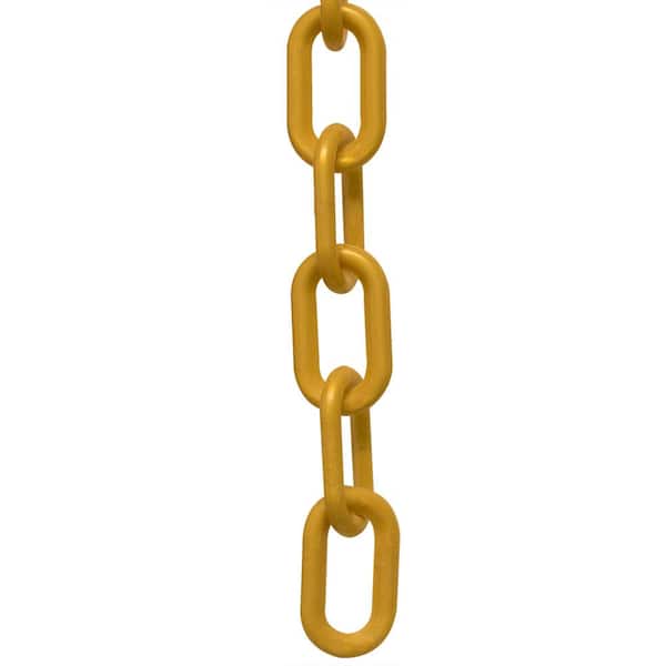 Mr. Chain 2 in. (#8 mm to 51 mm) x 50 ft. Plastic Chain in Gold