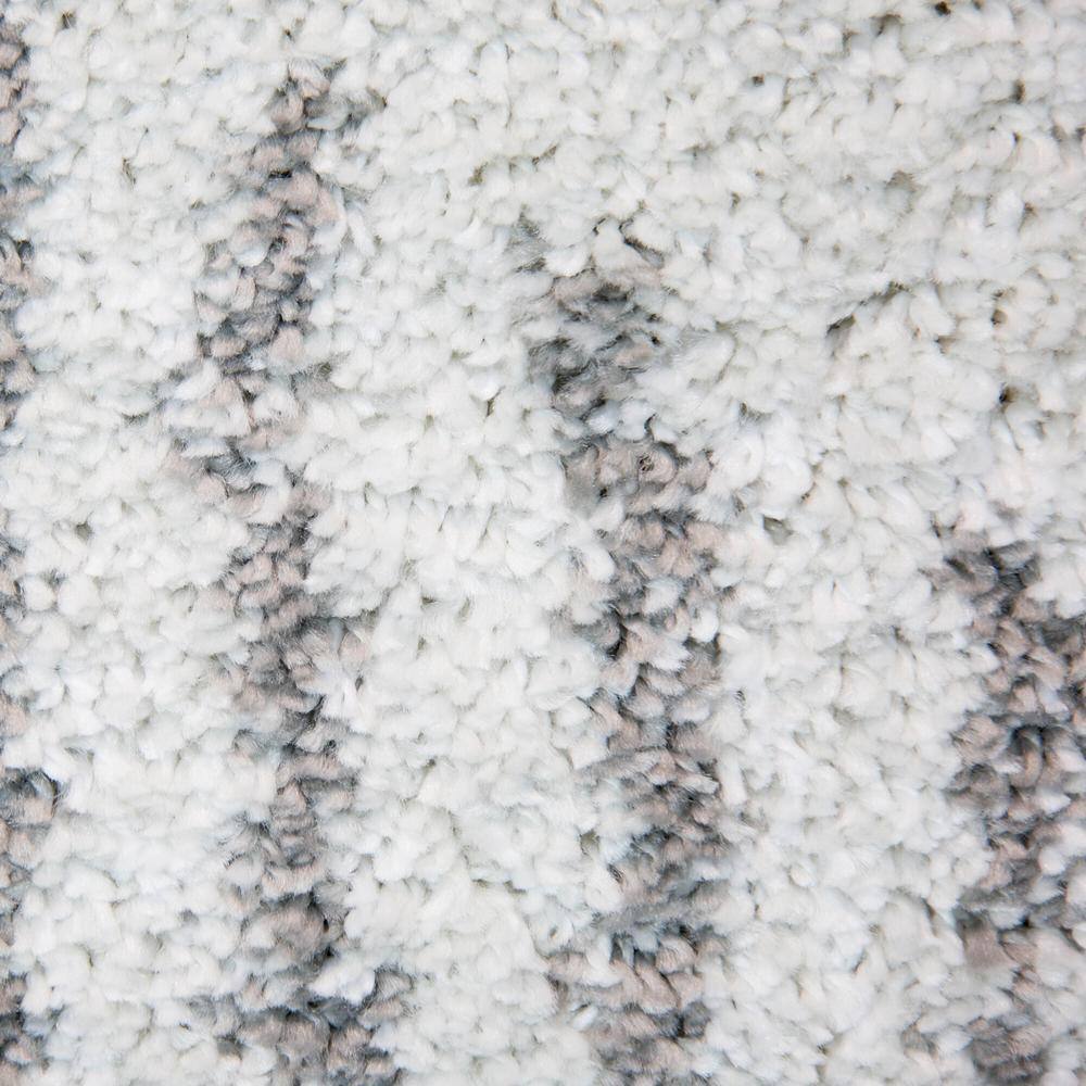 Gray Synthetic Shag Rectangular Kids' Rug 5' x 7'