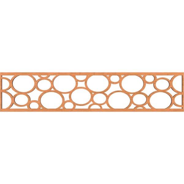 Ekena Millwork Hemingway Fretwork 0.375 in. D x 46.75 in. W x 10 in. L Cherry Wood Panel Moulding