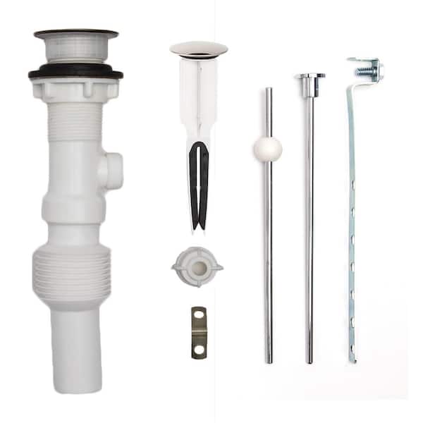 PF WaterWorks FlexPOPUP Pop-Up Drain, Easy Install/Remove Stopper, Flex-n-Fit Body w/ Overflow, 1.6-2" Sink Hole, Chrome