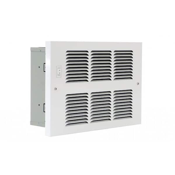 King Electric 3100 BTU/4000 BTU Hydronic Small In-Wall Heater with Aqua SW and Fan SW in White