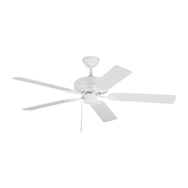 Generation Lighting Haven 52 in. Indoor Matte White Ceiling Fan with Matte White Blades
