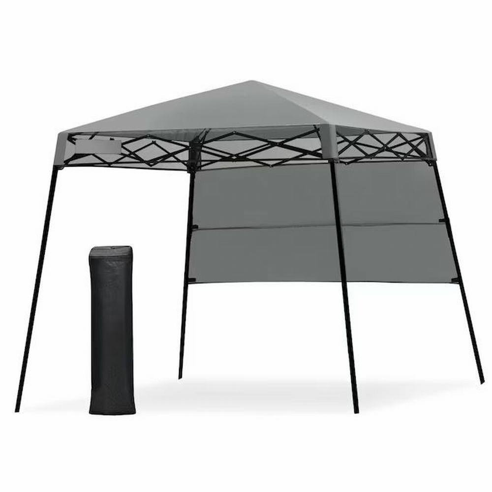 Gray 7 x 7 ft Adjustable Portable Canopy Tent with Backpack
